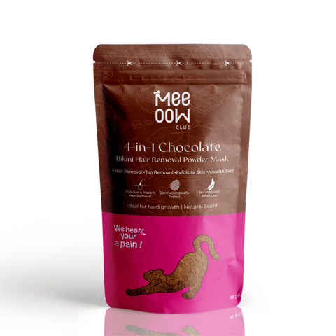 4-in-1 Chocolate Bikini Hair Removal Wax Powder Mask 80g (₹10 per use)