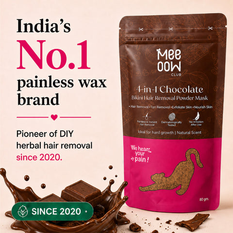 4-in-1 Chocolate Bikini Hair Removal Wax Powder Mask 80g (₹10 per use)