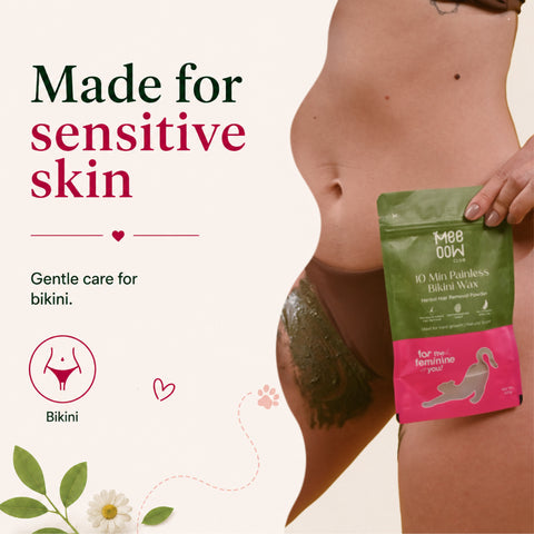 4-in-1 Herbal Bikini Hair Removal Wax Powder Mask 80g (₹10 per use)