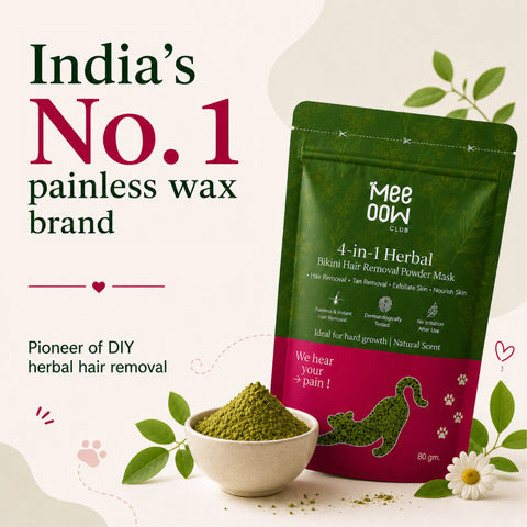 4-in-1 Herbal Bikini Hair Removal Wax Powder Mask 80g (₹10 per use)