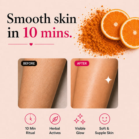4-in-1 Orange Body Hair Removal Wax Powder Mask ₹299 fullbody