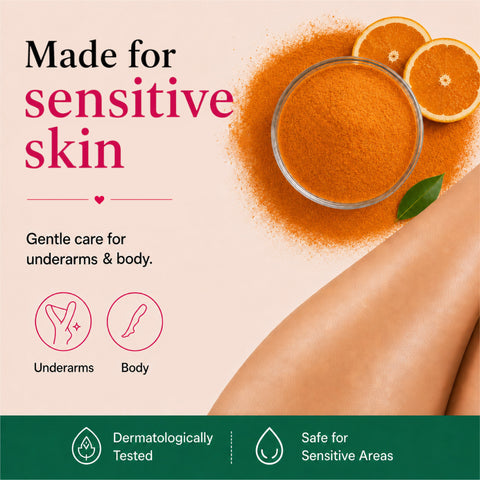 4-in-1 Orange Body Hair Removal Wax Powder Mask ₹299 fullbody