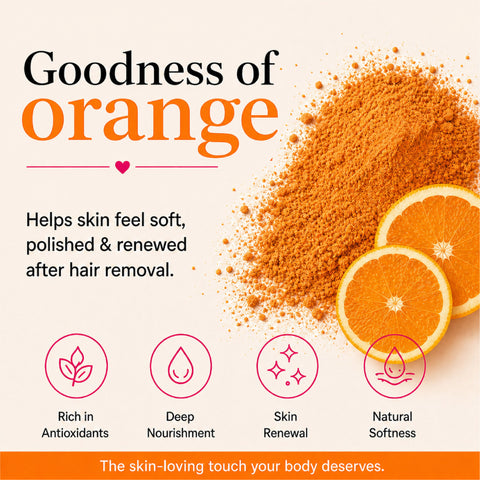 4-in-1 Orange Body Hair Removal Wax Powder Mask ₹299 fullbody