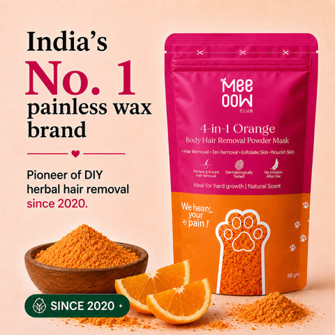 4-in-1 Orange Body Hair Removal Wax Powder Mask ₹299 fullbody