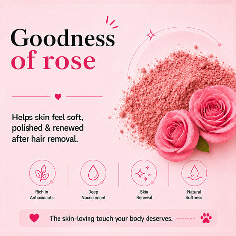 4-in-1 Rose Body Hair Removal Wax Powder Mask ₹299 fullbody