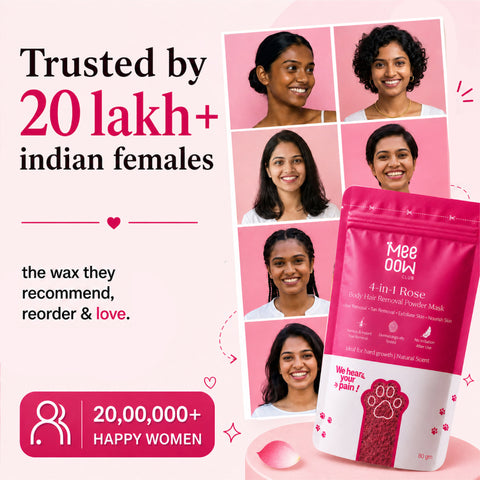 4-in-1 Rose Body Hair Removal Wax Powder Mask ₹299 fullbody