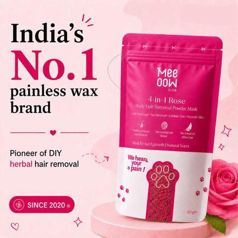 4-in-1 Rose Body Hair Removal Wax Powder Mask ₹299 fullbody