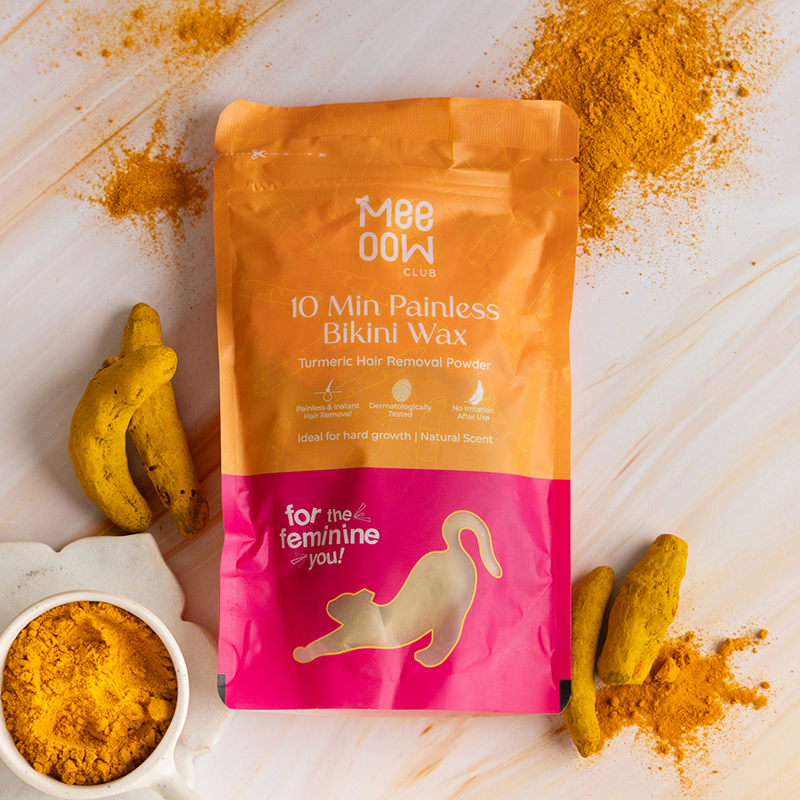 4-in-1 Turmeric Bikini Hair Removal Wax Powder Mask 80g (₹10 per use)