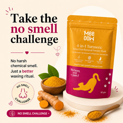 4-in-1 Turmeric Bikini Hair Removal Wax Powder Mask 80g (₹10 per use)