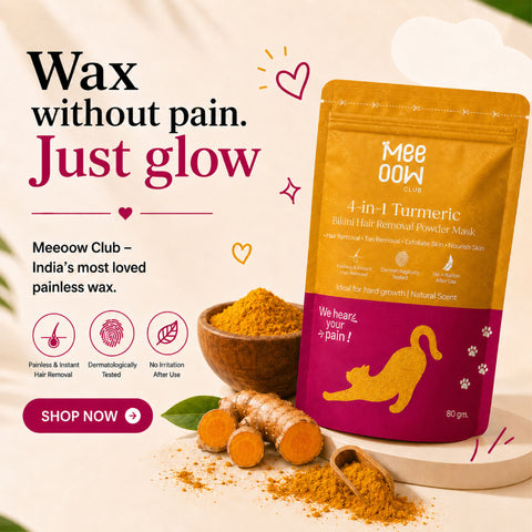 4-in-1 Turmeric Bikini Hair Removal Wax Powder Mask 80g (₹10 per use)
