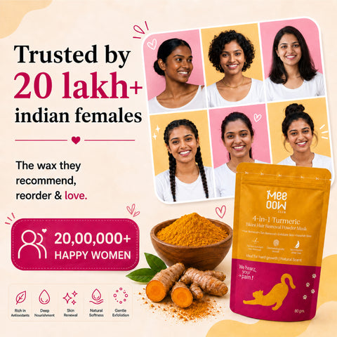 4-in-1 Turmeric Bikini Hair Removal Wax Powder Mask 80g (₹10 per use)