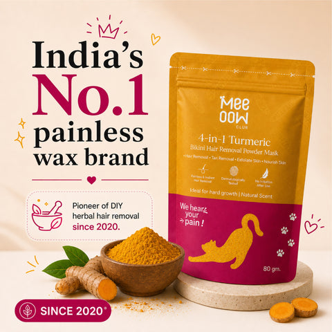 4-in-1 Turmeric Bikini Hair Removal Wax Powder Mask 80g (₹10 per use)